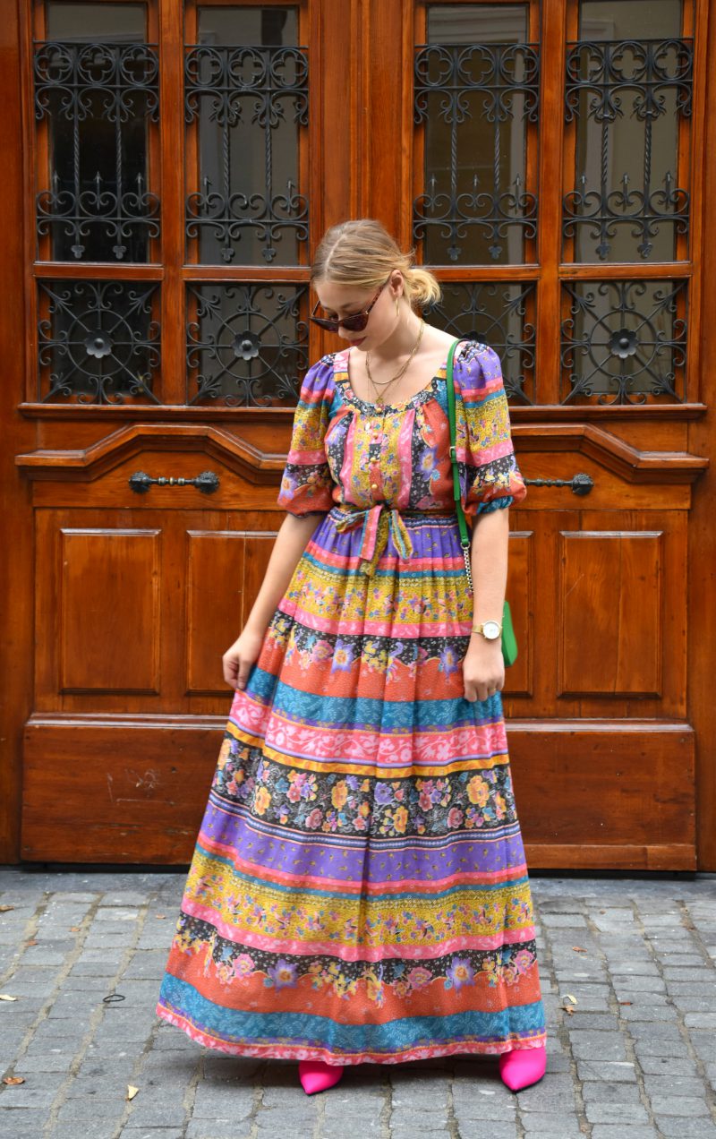 OUTFIT OF THE DAY COLOURFULL GYPSY DRESS B Y I S A B E A U
